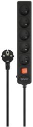 Laadija SAVIO  Pagarinātājs Savio Surge Protection Power Strip 5 sockets 5m