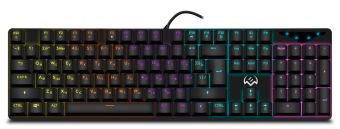 Computer keyboard Sven  Klaviatūra SVEN Backlight mechanical USB blue switches, LED, 104k