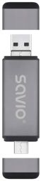 Флеш-накопитель SAVIO  Savio USB 3in1 karšu lasītājs
