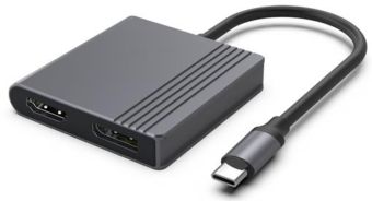 Dokkimisjaamad Gembird  Dokstacija Gembird USB-C to HDMI + DP 4K 60Hz, black 18cm