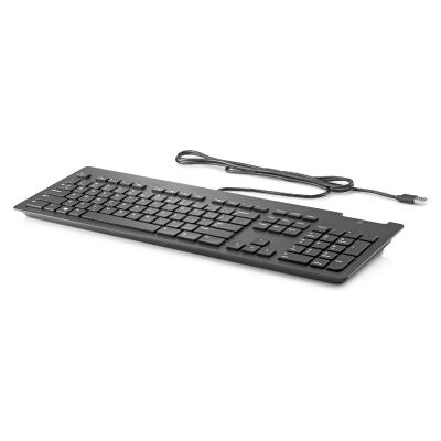 Компьютерная клавиатура HP  HP Slim USB Wired Keyboard - Smartcard - Black - EST