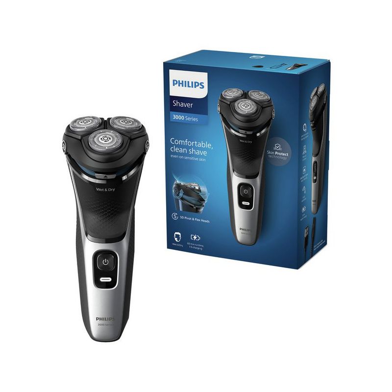 Бритва Philips  Philips Wet or Dry electric shaver S3143/00, Wet&Dry, PowerCut Blade System, 5D Flex Heads, 60min shaving / 1h charge, 5min Quick Charge