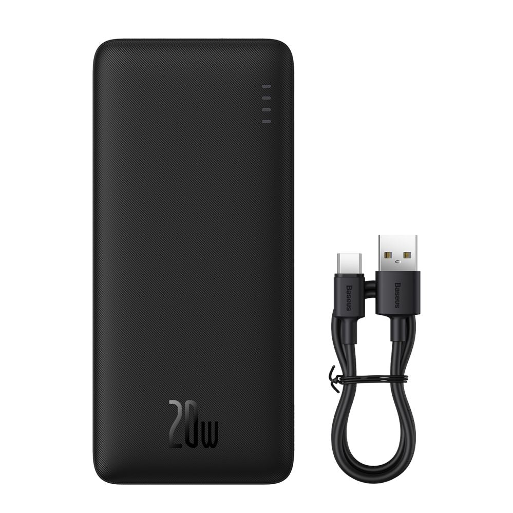 Внешний аккумулятор Baseus  Baseus Airpow 20W 20000mAh Power Bank with Baseus Simple Series USB-A - USB-C 50cm Cable - Black