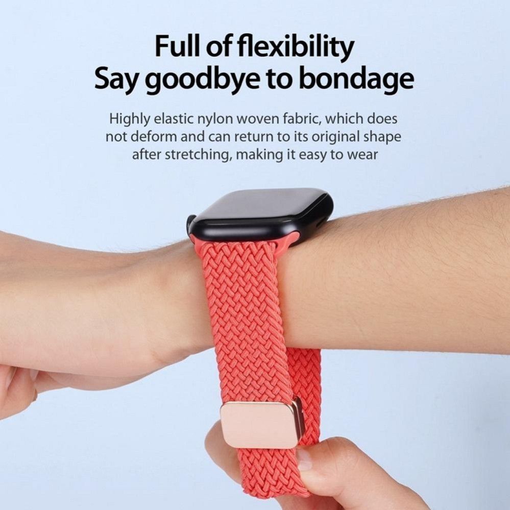 Rihm Dux Ducis  DUX DUCIS strap MIXTURE PRO stretchable braided for Apple Watch 38 / 40 / 41 mm guava