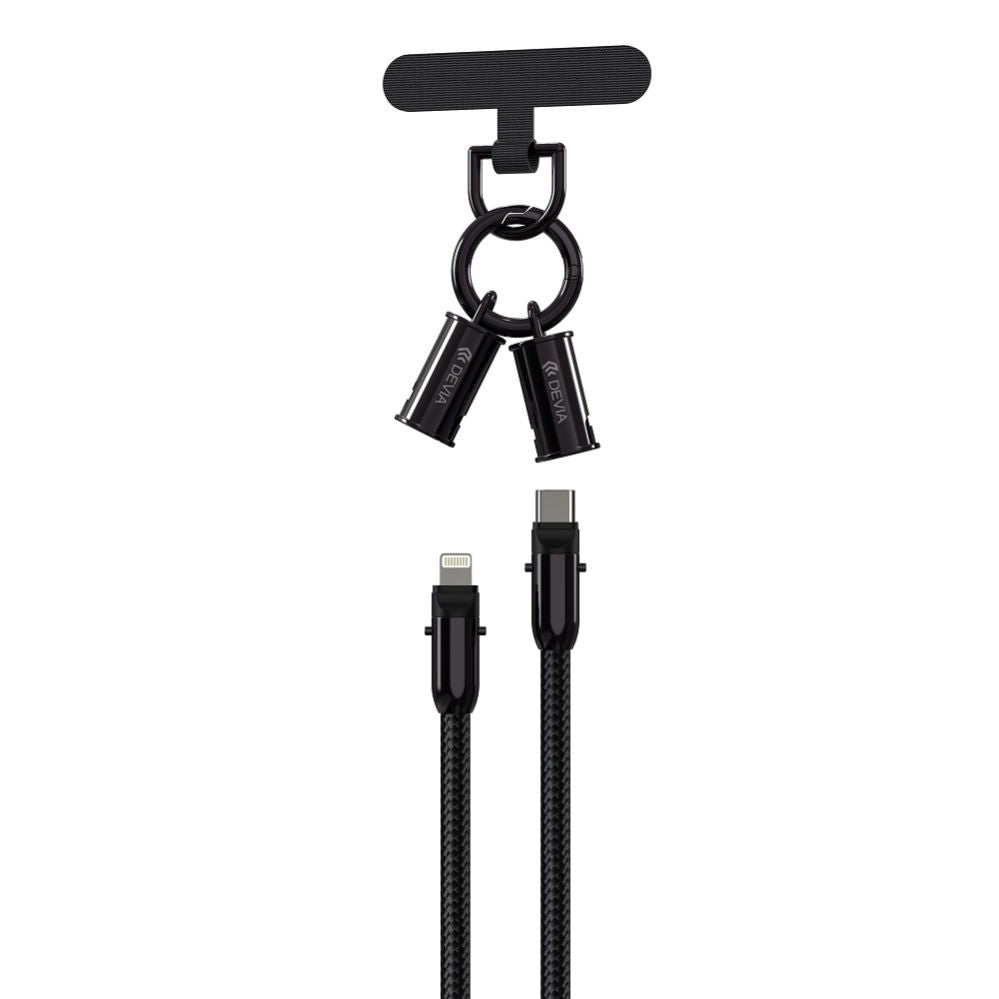 Other Computer Accessory Devia  Devia cable lanyard 2in1 PD USB-C - Lightning 1,2 m 27W black