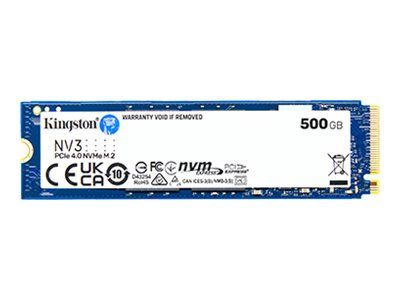 Kõvaketas SSD Kingston  SSD | NV3 | 500 GB | SSD form factor M.2 2280 | Solid-state drive interface PCIe NVMe Gen 4.0 (x4) | Read speed 5000 MB/s | Write speed 3000 MB/s