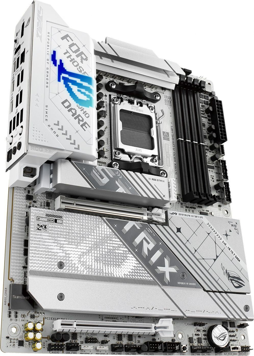 Материнская плата для процессоров Intel Asus  ROG STRIX X870-A GAMING WIFI | Processor family AMD | Processor socket AM5 | DDR5 | Supported hard disk drive interfaces SATA, M.2 | Number of SATA connectors 2