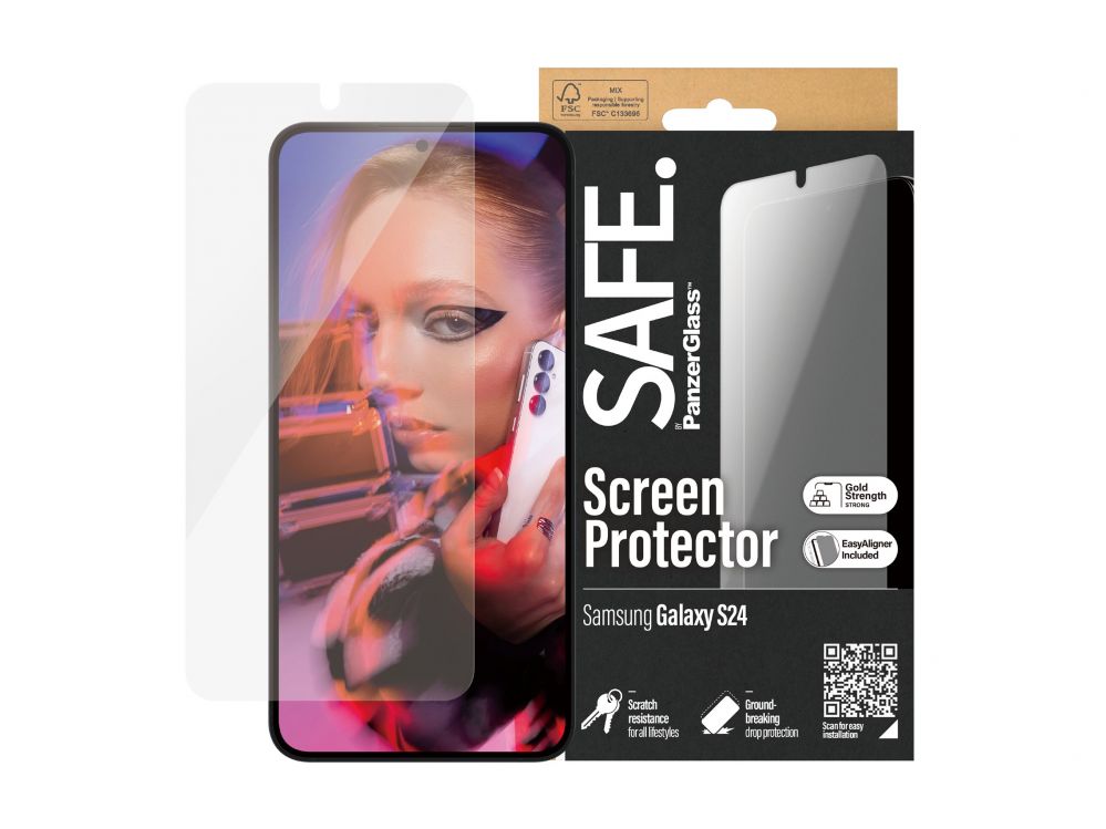 Tagakaaned PanzerGlass  SAFE by  Screen Protector Samsung Galaxy S24 | Ultra-Wide Fit w EasyAligner |
