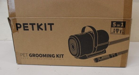 Kariloomade jaoks PETKIT  SALE OUT.  Air Clipper Pet Grooming Vacuum Kit |  Air Clipper Pet Grooming Vacuum Kit 5in1 | LM4 | Grey/White | TORN MANUAL CORNER