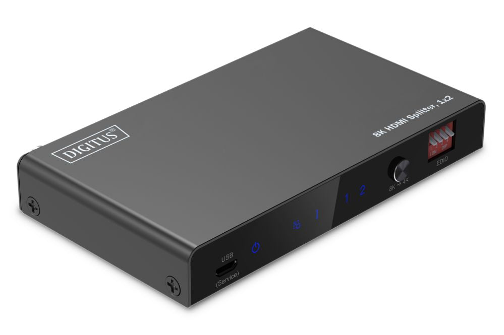Tarbitav materjal Digitus  8K HDMI Splitter, 1x2 | DS-55339 | Black