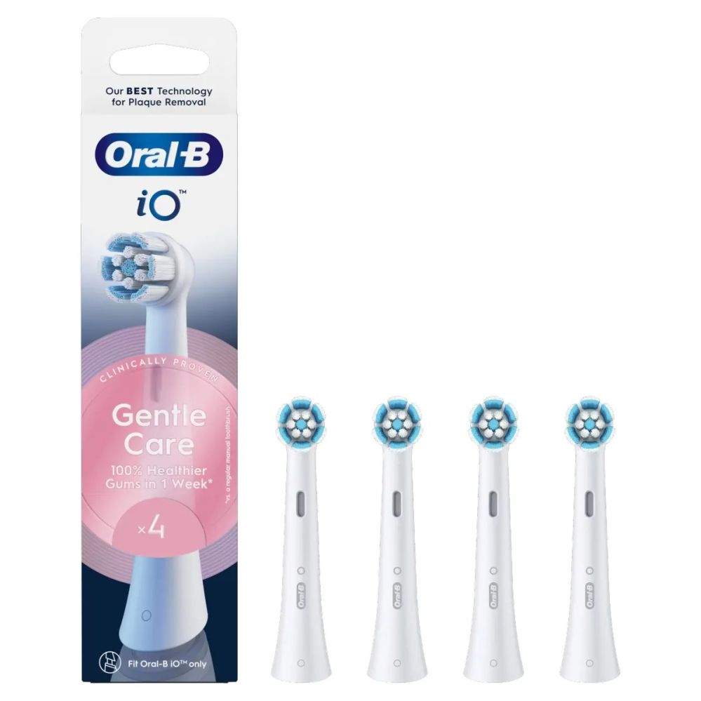 Hambahari Oral-B  Replaceable toothbrush heads | iO Gentle Care | Heads | For adults | Number of brush heads included 4 | Number of teeth brushing modes Does not apply | White