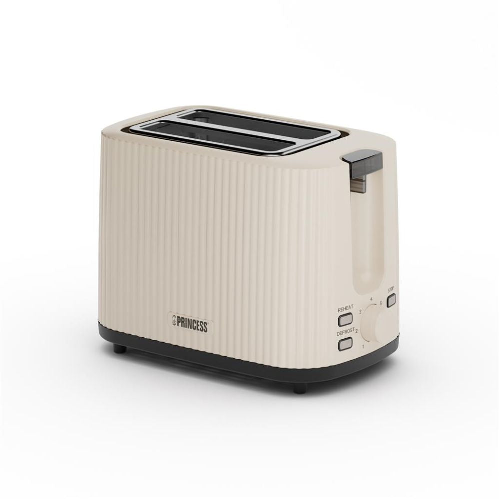 Тостер Princess  Wave Toaster | 428207 | Power 930 W | Number of slots 2 | Housing material Plastic | Beige