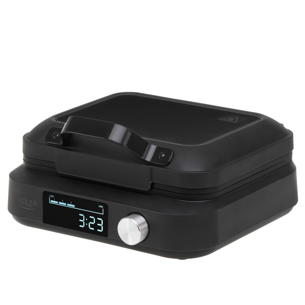 Röster Adler  Waffle Maker with LED Display | AD 3087 | 2200 W | Number of pastry 2 | Belgium | Black