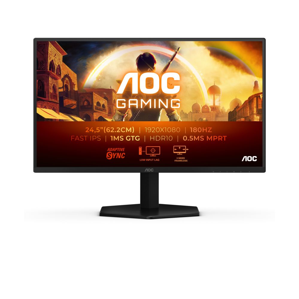 Монитор AOC  25G42E | 25 " | IPS | FHD | 16:9 | 180 Hz | 1 ms | 1920 x 1080 pixels | 300 cd/m² | HDMI ports quantity 1 | Black