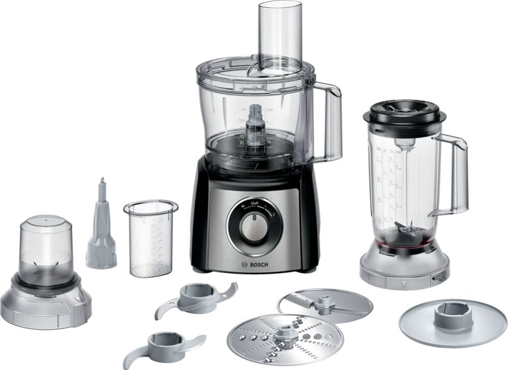 Mikserid ja blenderid Bosch  | Food Processor MultiTalent 3 Plus | MCM3PM386 | 900 W | Number of speeds 2 | Bowl capacity 2.3 L | Black/Stainless steel