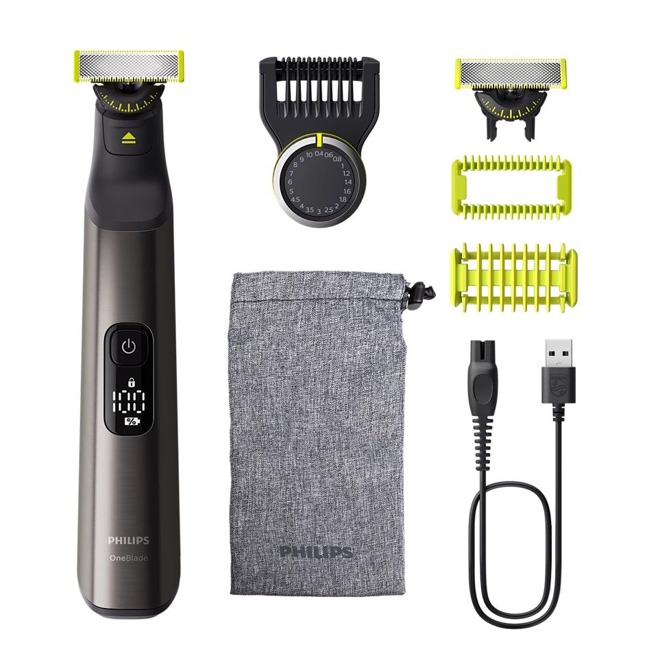 Juukselõikur Philips  | Hair Trimmer for Face and Body | QP6552/15 OneBlade Pro 360 | Cordless | Wet & Dry | Number of length steps 20 | Chrome