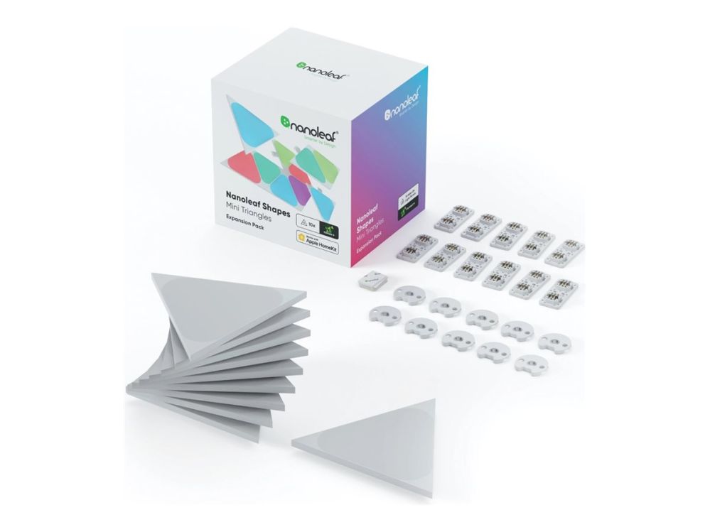 Lightings Nanoleaf  Shapes Black Mini Triangles Expansion Pack (10 panels)