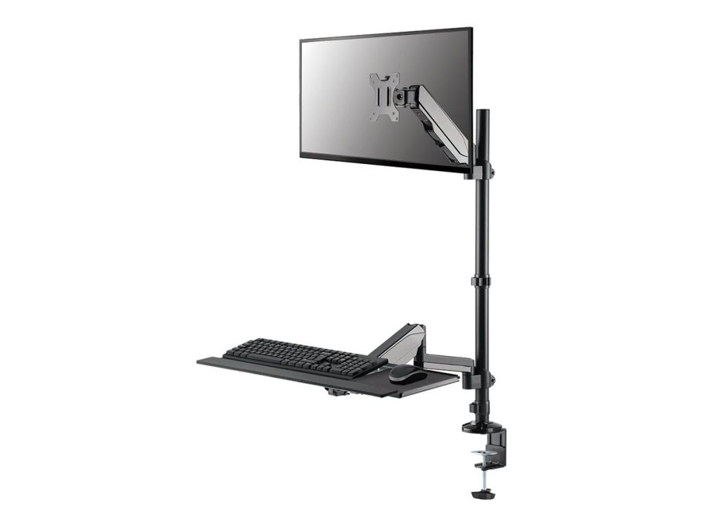 Кронштейн для телевизора NEOMOUNTS  DS90-325BL1 Sit-stand workstation desk 1 screen - 17-32" - 1-9 kg (curved 6 kg) - gas spring - black