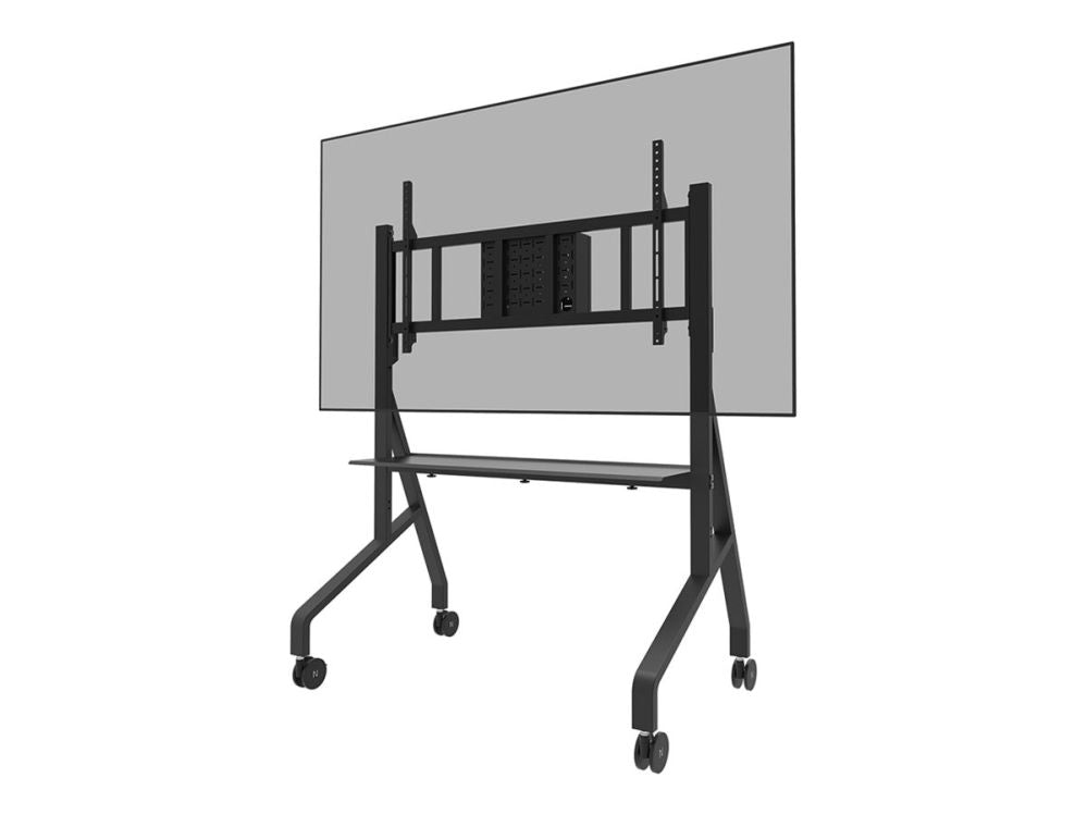 Teleri kinnitus NEOMOUNTS  MOVE Go XL FL50-575BL1 TV trolley - 65-110" - max 125 kg - manual h 129-139 cm - VESA 100x100-1100x600 - incl. hardware shelf - lo