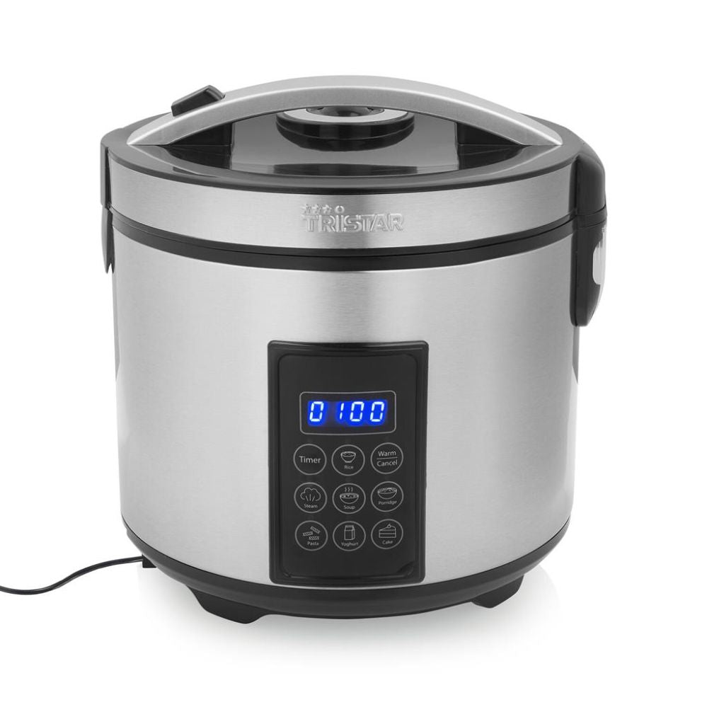 Muud väikesed kodumasinad Tristar  Digital Rice and Steam Cooker | RK-6138 | 900 W | 2.2 L | Number of programs 7 | Grey