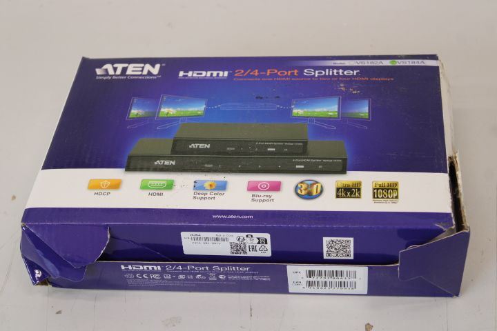 Server – muud tarvikud Aten  SALE OUT.  |  | 4-Port 4K HDMI Splitter | VS184A | DAMAGED PACKAGING