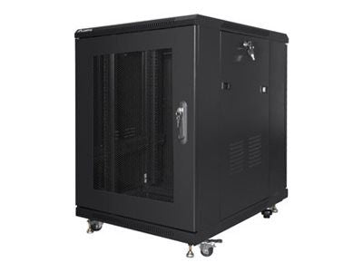 Serverid Lanberg  Rack cabinet 19" free-standing 15U/600x800 (flat pack) with mesh door, black |
