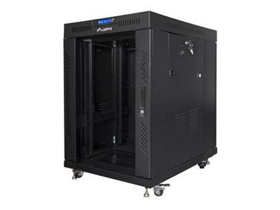 Серверы Lanberg  Rack cabinet 19" free-standing 15U/800x1000 (flat pack) with glass door lCD V2, black |