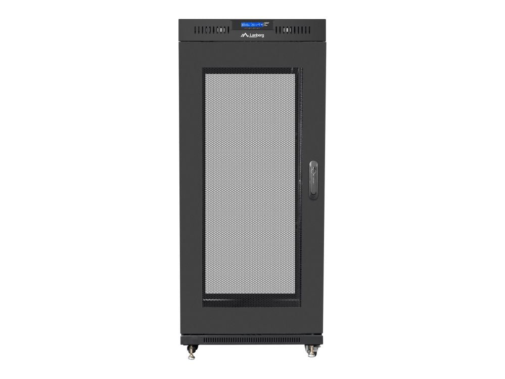 Серверы Lanberg  Rack cabinet 19" free-standing 15U/800x1000 (flat pack) with mesh door lCD V2, black |