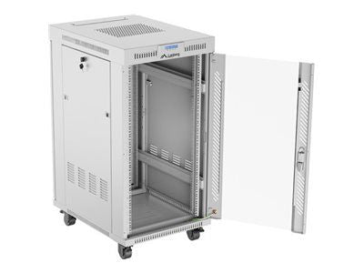 Серверы Lanberg  Rack cabinet 19" free-standing 22U/600x800 (flat pack) with glass door lCD V2, grey |