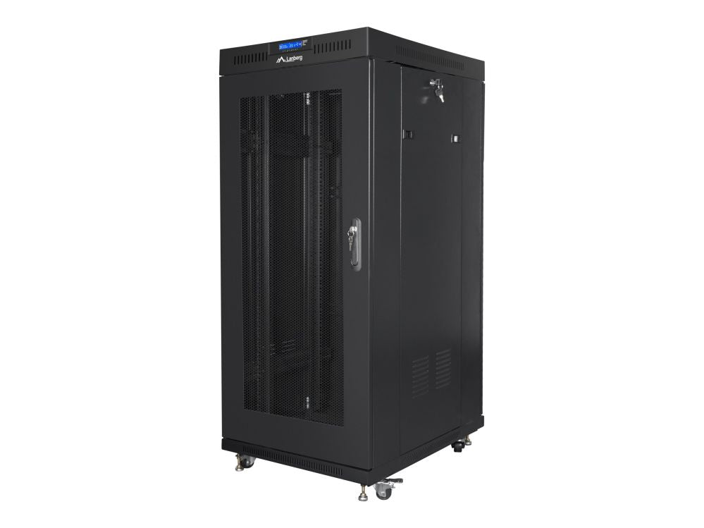 Serverid Lanberg  Rack cabinet 19" free-standing 27U/600x800 (flat pack) with mesh door ICD V2, black |