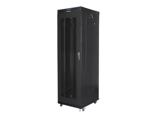 Серверы Lanberg  Rack cabinet 19" free-standing 42U/600x800 (flat pack) with mesh door lCD V2, black |