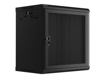 Servers Lanberg  Rack cabinet 19" wall-mount 12U/600x450 with perforated door (flat pack), black |
