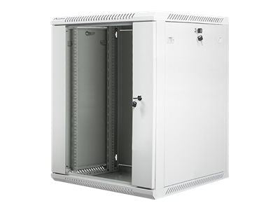 Serverid Lanberg  Rack cabinet 19" wall-mount 15U/600x600 (flat pack) with glass door V2, grey |