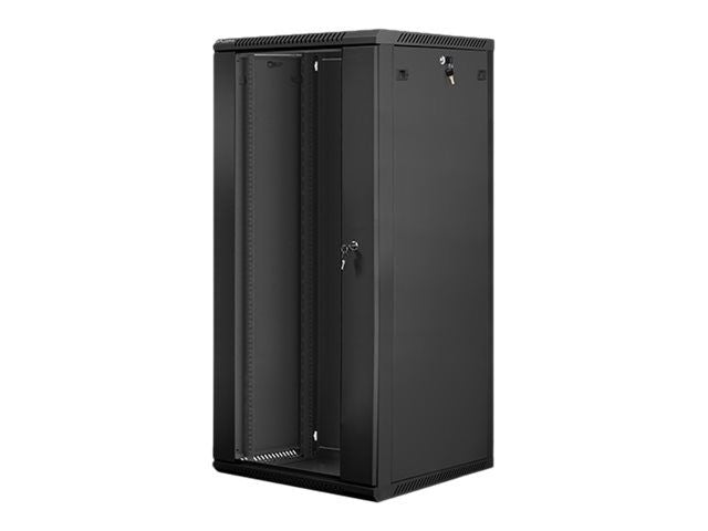 Serverid Lanberg  Rack cabinet 19" wall-mount 27U/600x600 (flat pack) V2, black |