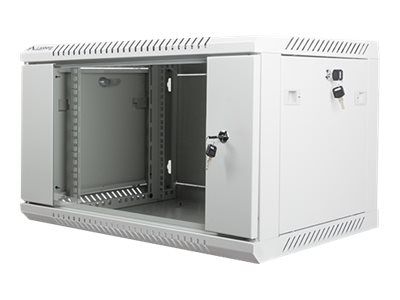 Serverid Lanberg  Rack cabinet 19" wall-mount 6U/600x450 (flat pack) with glass door V2, grey |