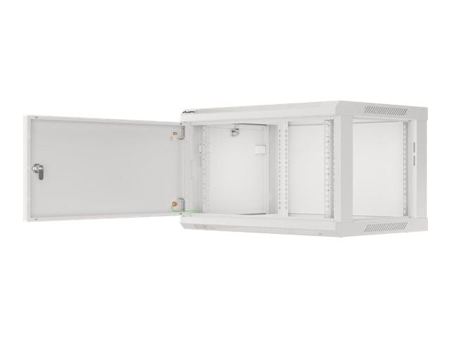 Серверы Lanberg  Rack cabinet 19" wall-mount 6U/600x450 for self-assembly with metal door (flat pack), grey |