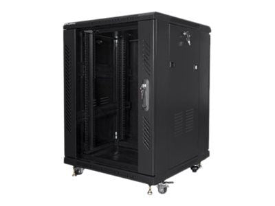 Servers Lanberg  Rack cabinet 19" free-standing 15U/600x600 (flat pack), black |