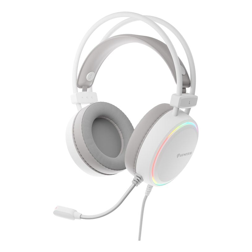 Беспроводные наушники Genesis  RGB Gaming Headset | Neon 613 G2 | Wired | Over-ear | Microphone | White