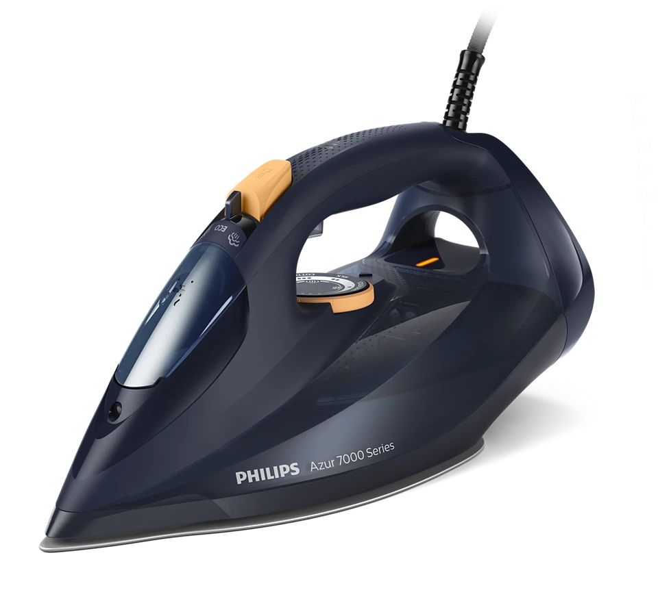 Утюг Philips  DST7060/20 7000 Series | Steam Iron | 3000 W | Water tank capacity 300 ml | Continuous steam 55 g/min | Steam boost performance 250 g/min | Blue/Yellow