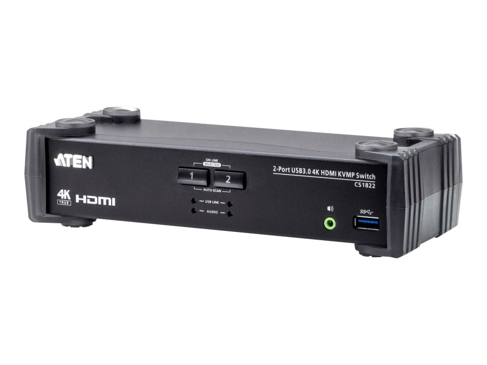 Server – muud tarvikud Aten  2-Port USB 3.0 4K HDMI KVMP Switch with Audio Mixer Mode | CS1822