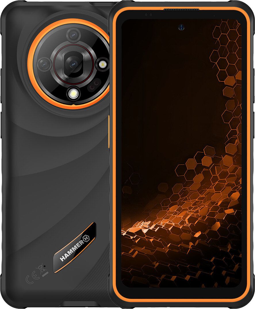 Nutitelefon Hammer  Iron 6 (Black) DS 6.56" IPS TFT 720x1612/2GHz/128GB/6GB RAM/Android 14/microSDXC/WiFi,BT,4G |