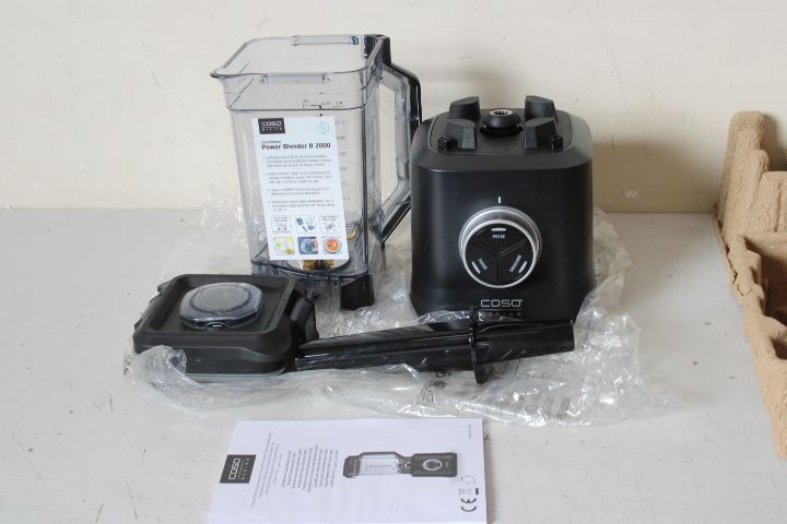 Mixers and blenders Caso  SALE OUT.  B 2000 Power Blender, Power 2000 W, Black |  Power Blender | B 2000 | Tabletop | 2000 W | Jar material Tritan | Jar capacity 2 L | Ice crushing | Black | UNPACKED, DAMAGED INNERT PACKAGING