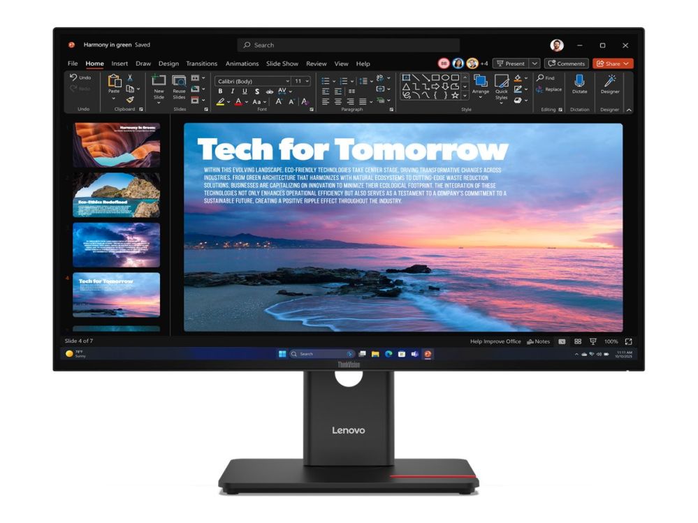 Монитор Lenovo  ThinkVision | T27QD-40 | 27 " | IPS | 16:9 | 120 Hz | 4 ms | 2560 x 1440 pixels | 350 cd/m² | HDMI ports quantity 1 | Eclipse black | Warranty 36 month(s)