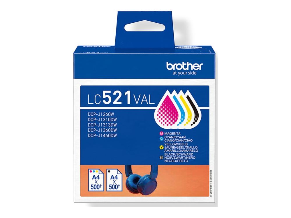Аксессуары и расходные материалы Brother  LC521VAL Inkjet Cartridge Value Pack C/M/Y/K |