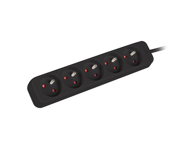 Serverid Lanberg  Cable Power Strip, 5X French Outlets Quality-Grade Copper, 1.5 m | PS0-05E-0150-BK