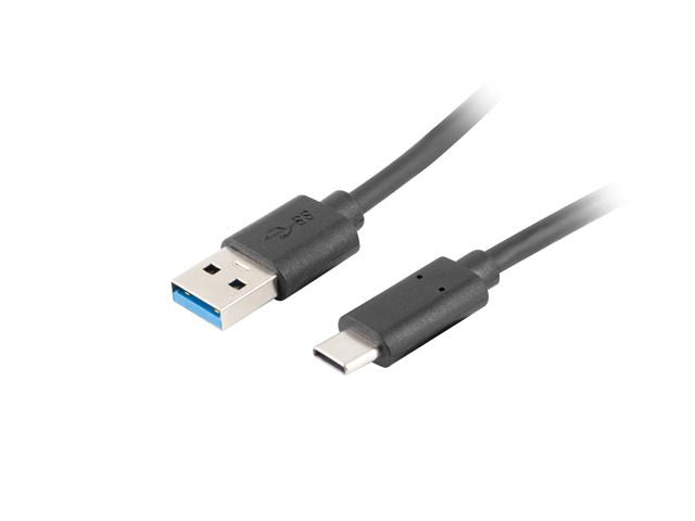 Кабель Lanberg  USB Type-C to USB Type-A 3.1 Cable, 1.8 m | CA-USBO-31CU-0018-BK | USB Type-C to USB Type-A