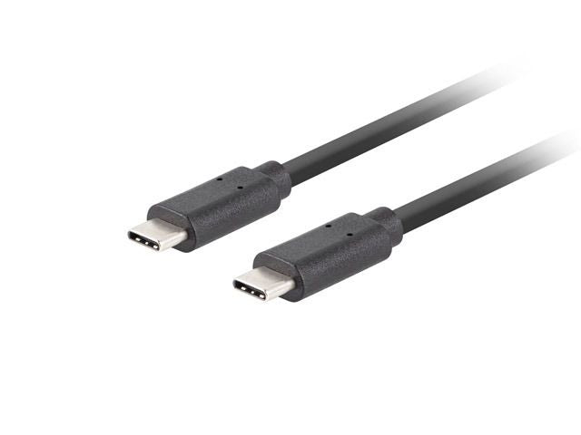 Kaabel Lanberg  USB-C 3.1 Gen 2 Cable, 10GB/s PD100W, 1.8 m | CA-CMCM-32CU-0018-BK | USB Type-C to USB Type-C