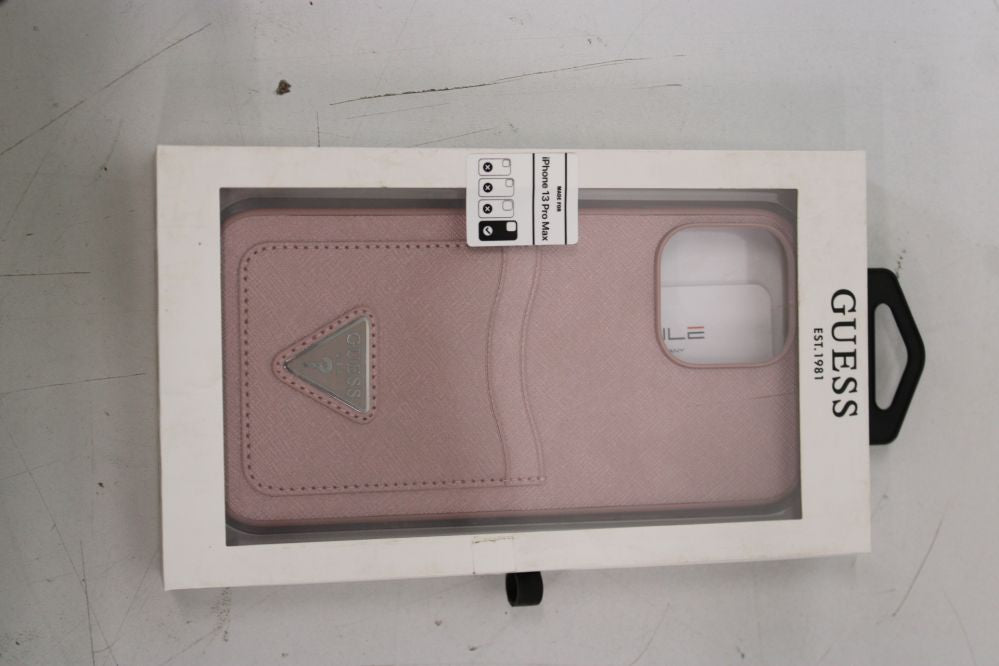 Чехол на заднюю панель Guess  SALE OUT.  GUHCP13XPSATPP iPhone 13 Pro Max 6,7" różowy/pink hardcase SaffianoTriangle Logo Cardslot DIRTY PACKAGING |  DIRTY PACKAGING