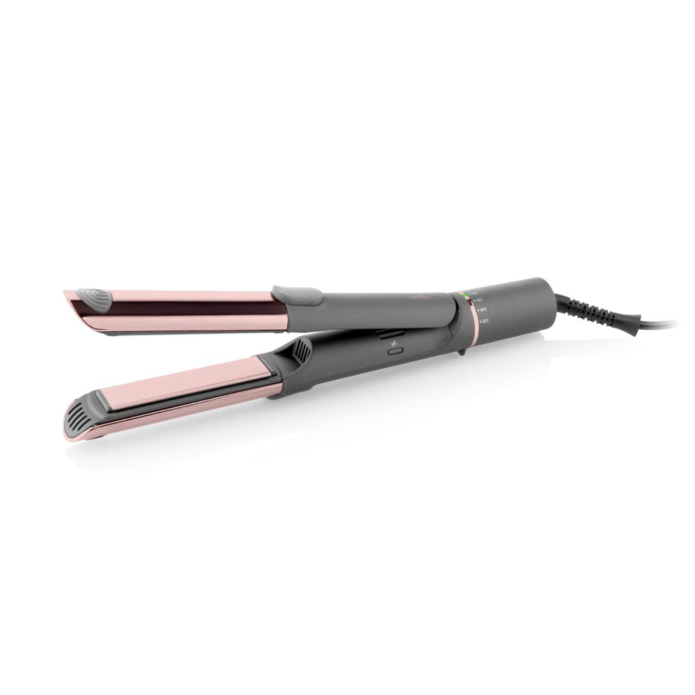 Hair straightener ETA  Hair Straightener and Curler | 132390000 Fenité Exclusive 2-in-1 | Ceramic heating system | Temperature (min) 140 °C | Temperature (max) 200 °C | Number of heating levels 5 | 1700 W | Grey/Pink