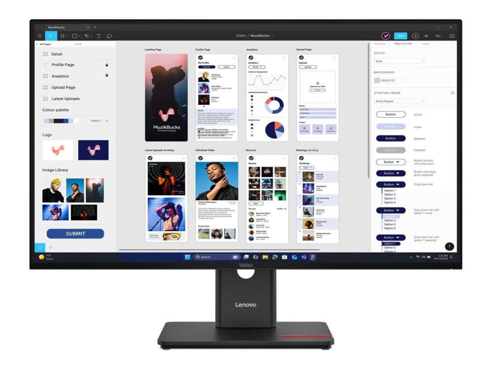 Монитор Lenovo  ThinkVision T32UD-40 31.5 3840x2160/HDMI/3Y Warranty |